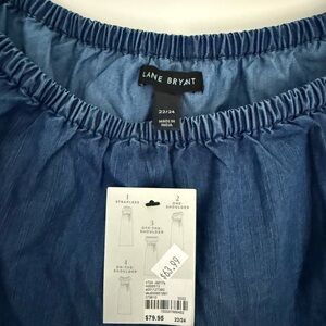 Lane Bryant Denim Off-Shoulder Dress NWT